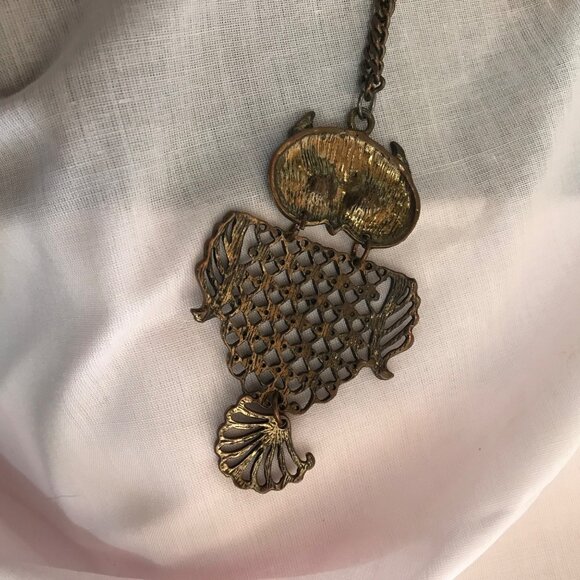 24Kt Gold Plated Brass Origami Owl Pendant Necklace Nickel Free Lead Free - Picture 6 of 6